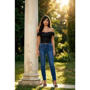 KUT From The Kloth Boyfriend Jeans Women Size 14 medium Wash Cotton Blend